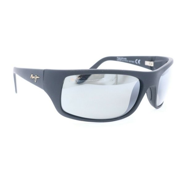 Maui Jim Peahi MJ 202-2M Wrap Black Wrap Sunglasses Gray Polarized Lens 65mm (C) - Picture 3 of 6